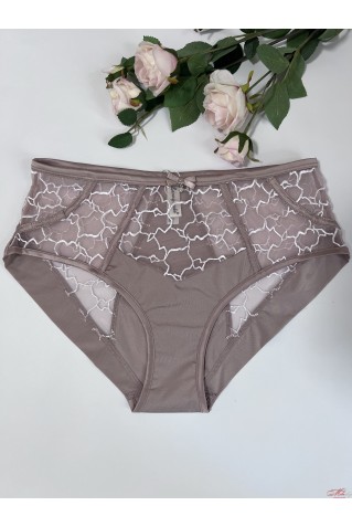 Трусики сліпи з мікрофібри та мережива Lanny Mode 51706